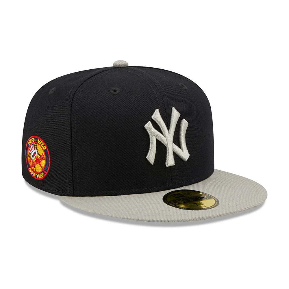 New Era 59FIFTY New York Yankees Baseball Cap - MLB Side Patch - Marineblau-Grau - Image 3