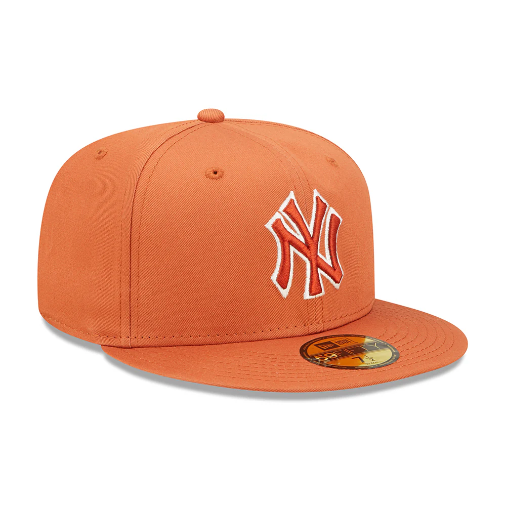 New Era 59FIFTY New York Yankees Baseball Cap - MLB Team Outline - Orange - Image 3