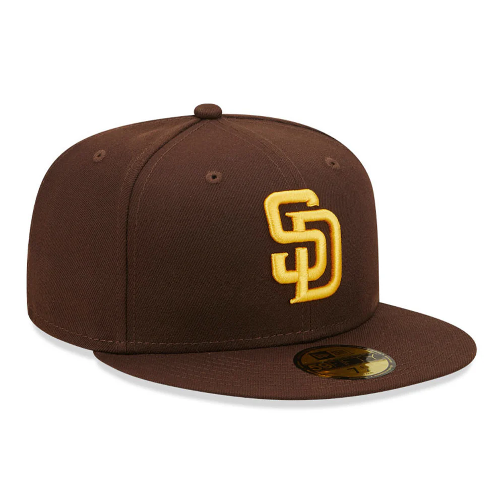 New Era 59FIFTY San Diego Padres Baseball Cap - MLB On Field AC Perf - Braun-Gold - Image 3