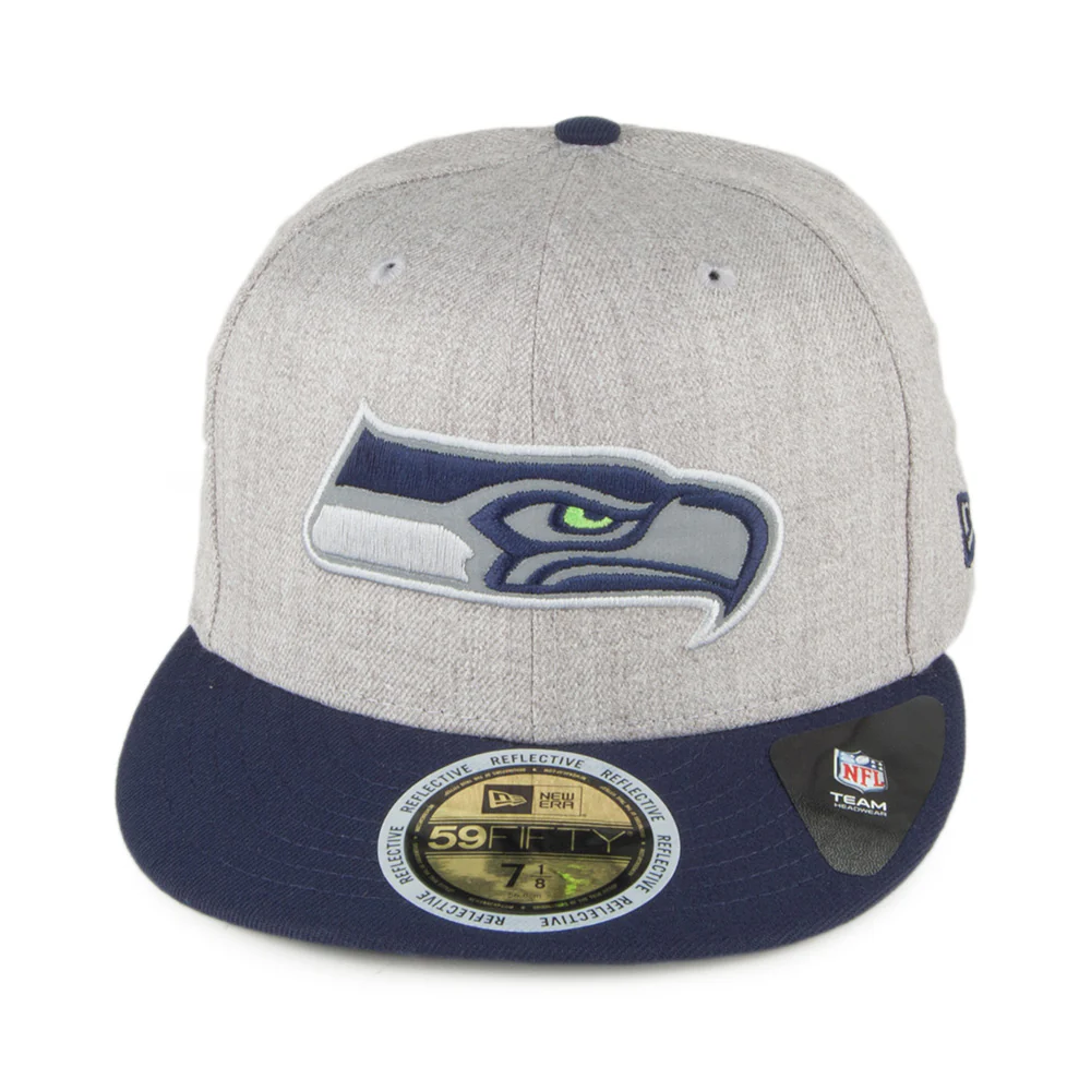 New Era 59FIFTY Seattle Seahawks Baseball Cap - Reflective Heather - Grau-Marineblau - Image 2