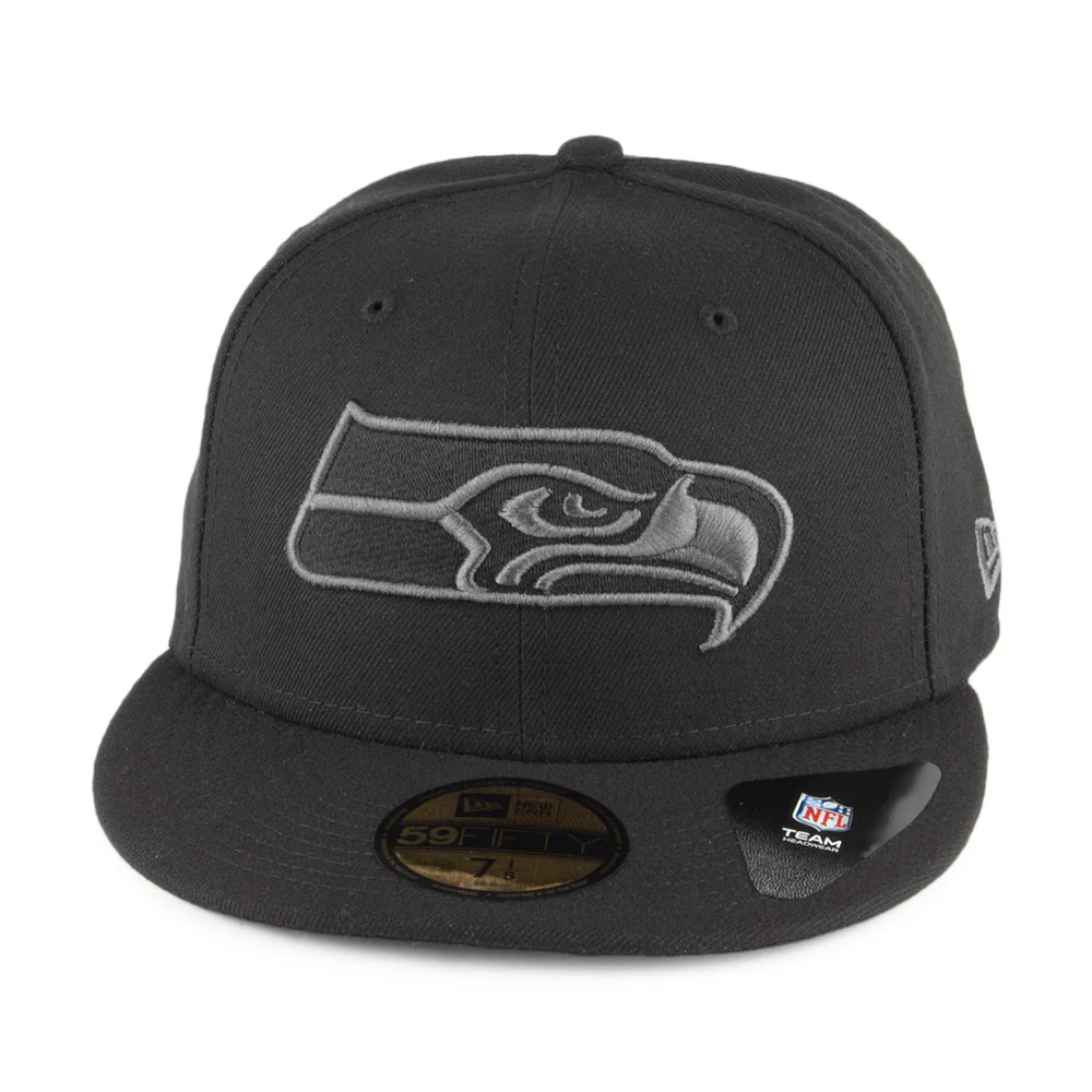 New Era 59FIFTY Seattle Seahawks Baseball Cap - Schwarz Graphite - Schwarz-Grau - Image 2