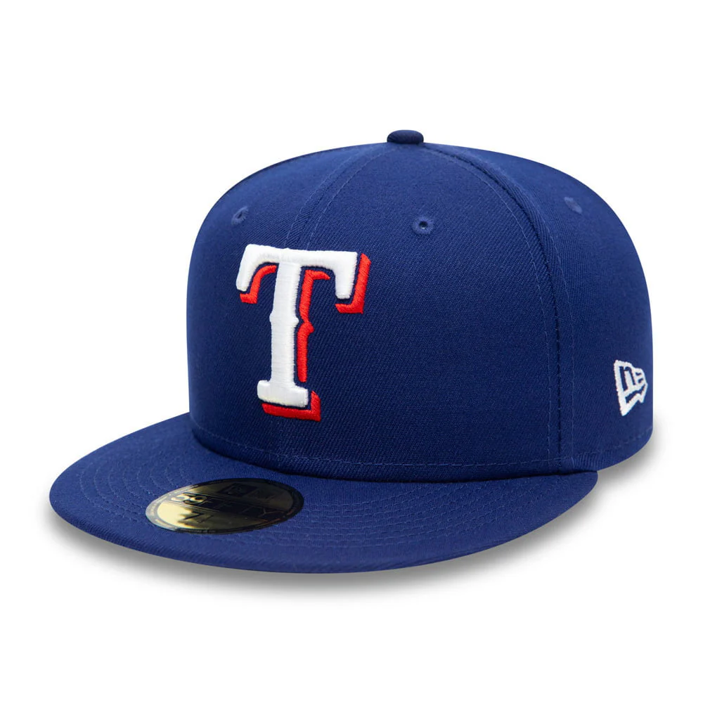 New Era 59FIFTY Texas Rangers Baseball Cap - MLB On Field AC Perf - Blau