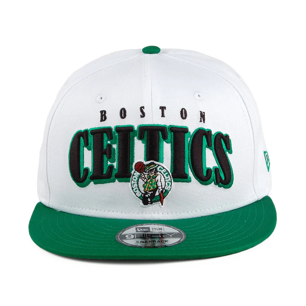 New Era 9FIFTY Boston Celtics Snapback Cap - Retro NBA - Weiß-Grün - Image 2