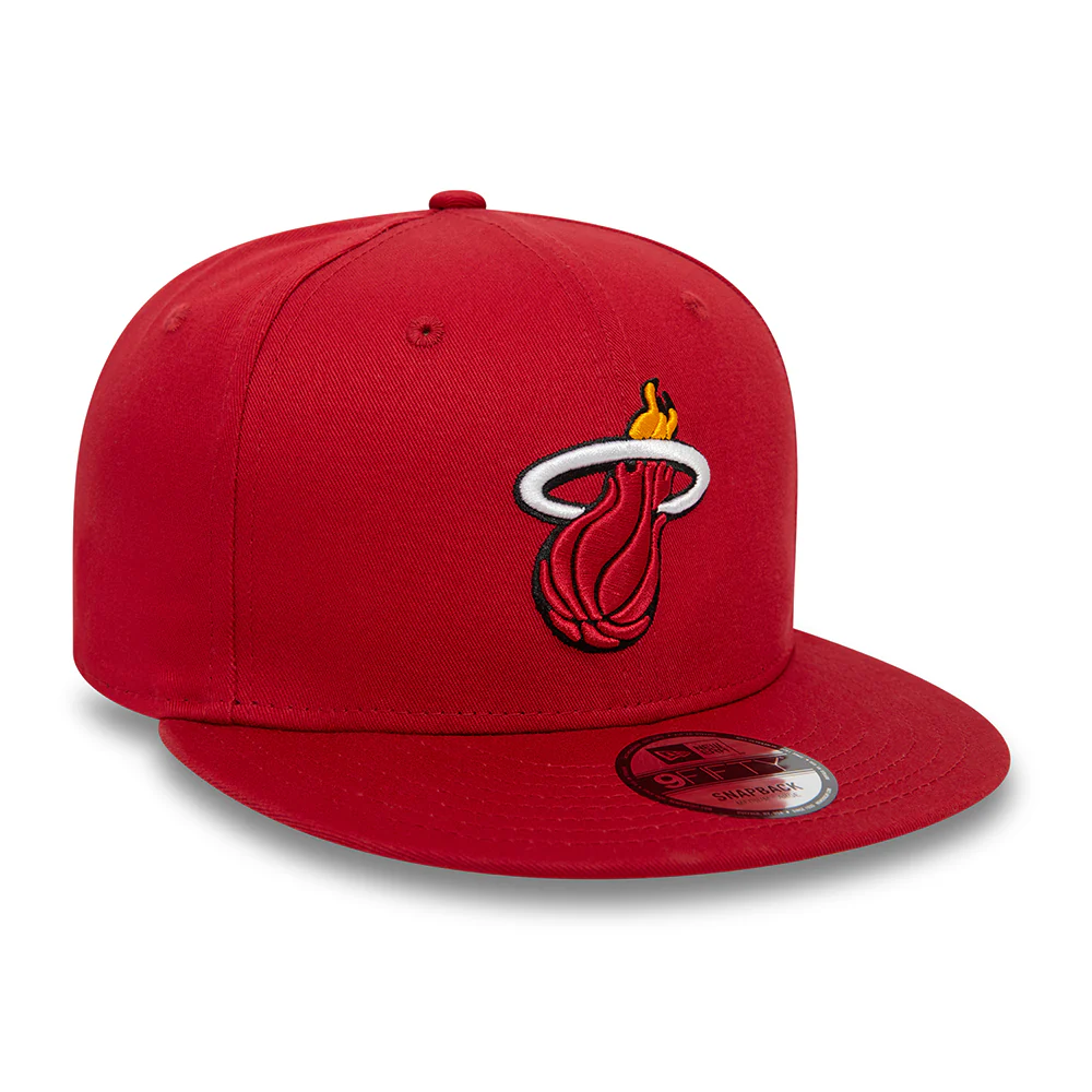 New Era 9FIFTY Miami Heat Snapback Cap - NBA Rear Logo - Rot - Image 2
