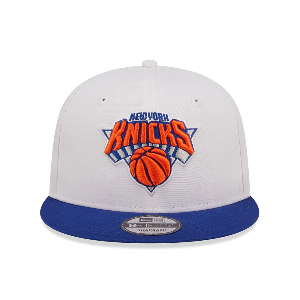 New Era 9FIFTY New York Knicks Snapback Cap - NBA White Crown Team - Weiß-Blau - Image 2