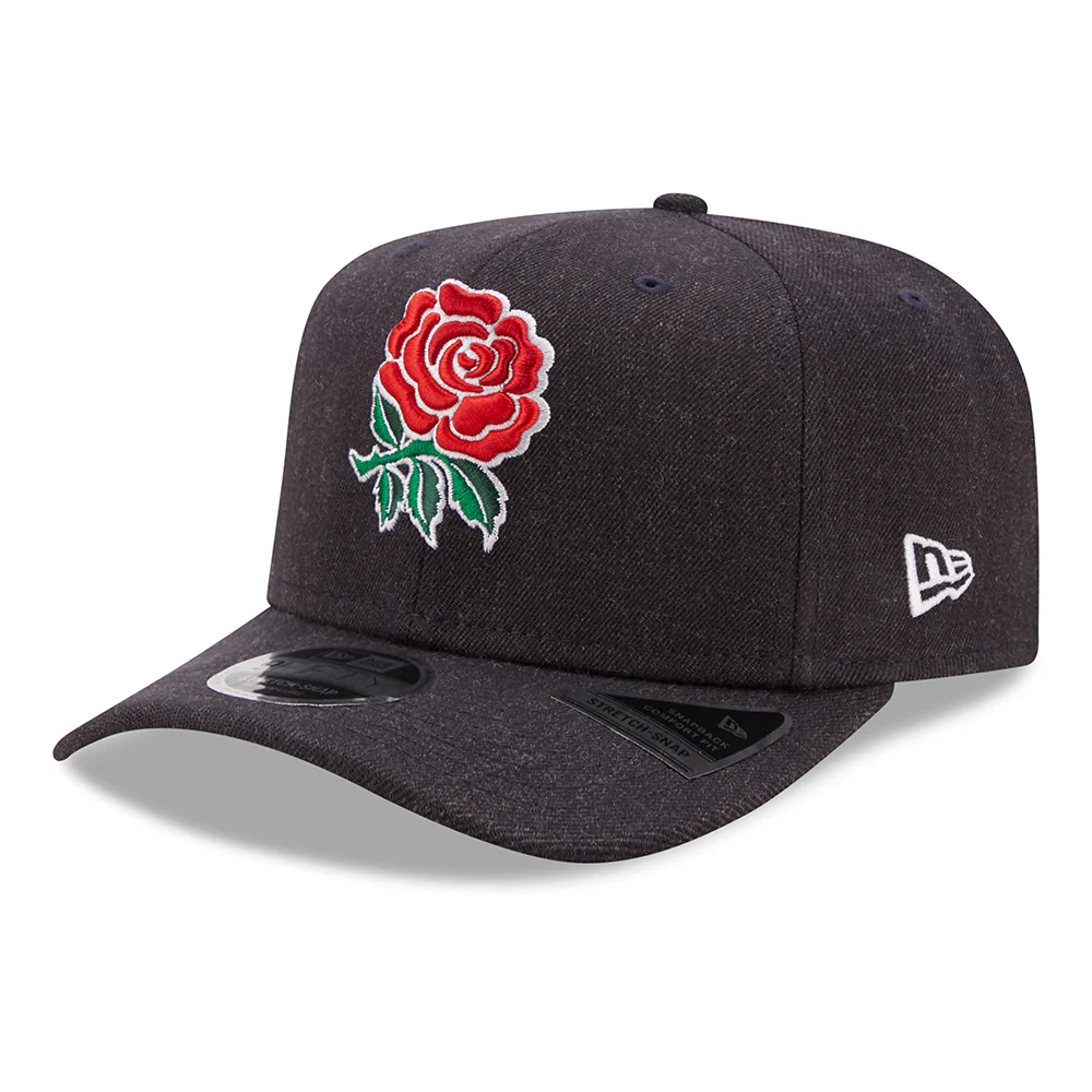 New Era 9FIFTY Rugby Football Union Snapback Cap - Heather Stretch Snap - Marineblau