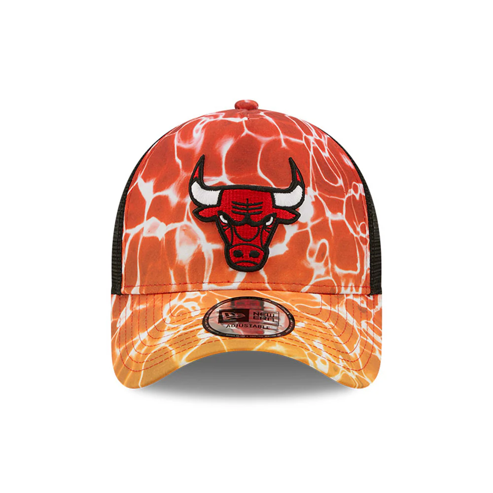 New Era 9FORTY A-Frame Chicago Bulls Trucker Cap - NBA Summer City - Rot-Schwarz - Image 2