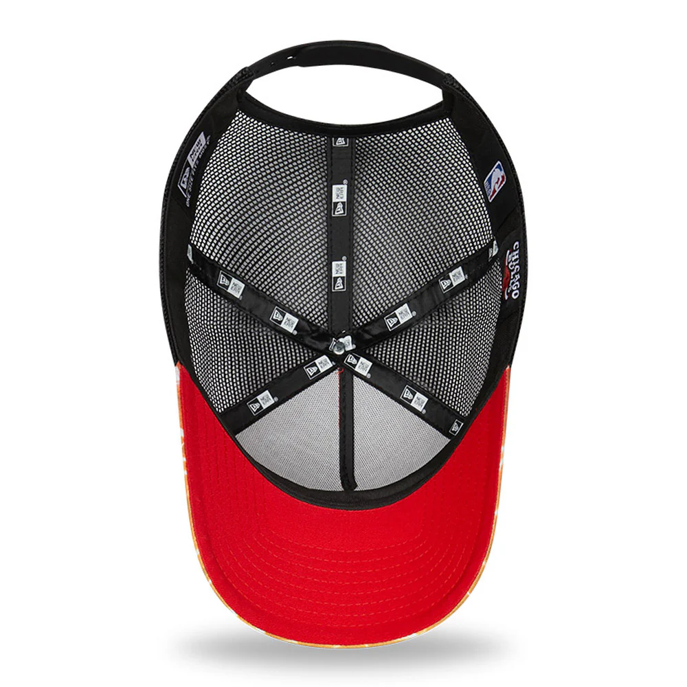 New Era 9FORTY A-Frame Chicago Bulls Trucker Cap - NBA Summer City - Rot-Schwarz - Image 4
