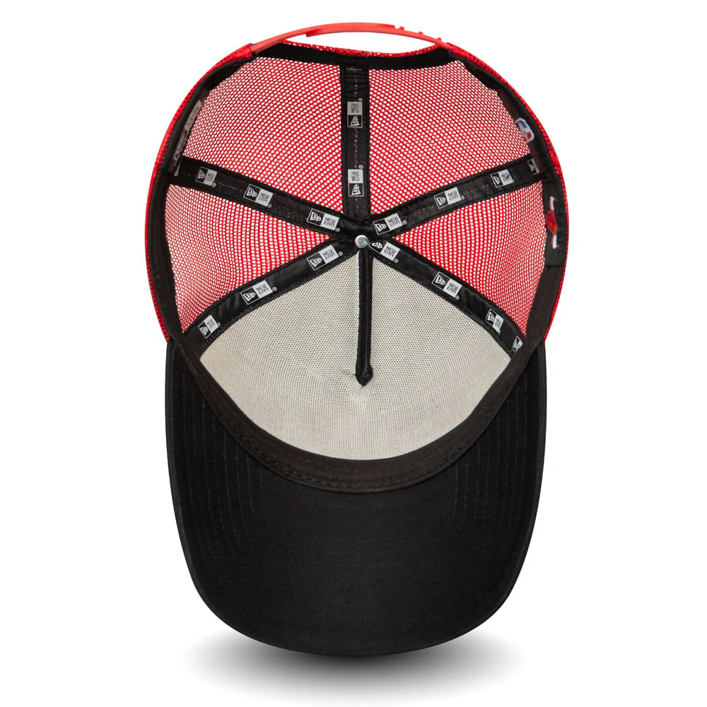New Era 9FORTY A-Frame Chicago Bulls Trucker Cap - NBA Team Arch - Weiß-Rot-Schwarz - Image 3