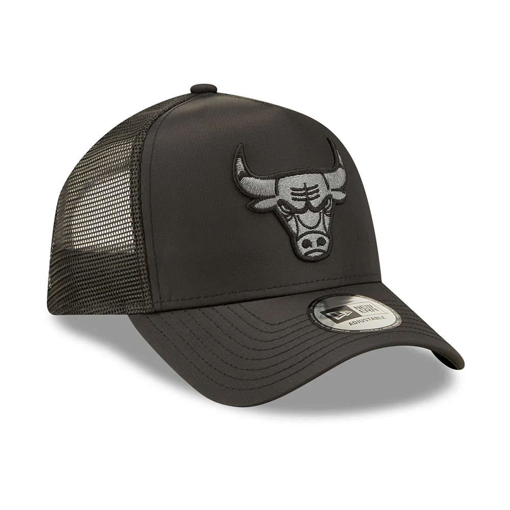 New Era 9FORTY A-Frame Chicago Bulls Trucker Cap - NBA Tonal Black - Schwarz - Image 3
