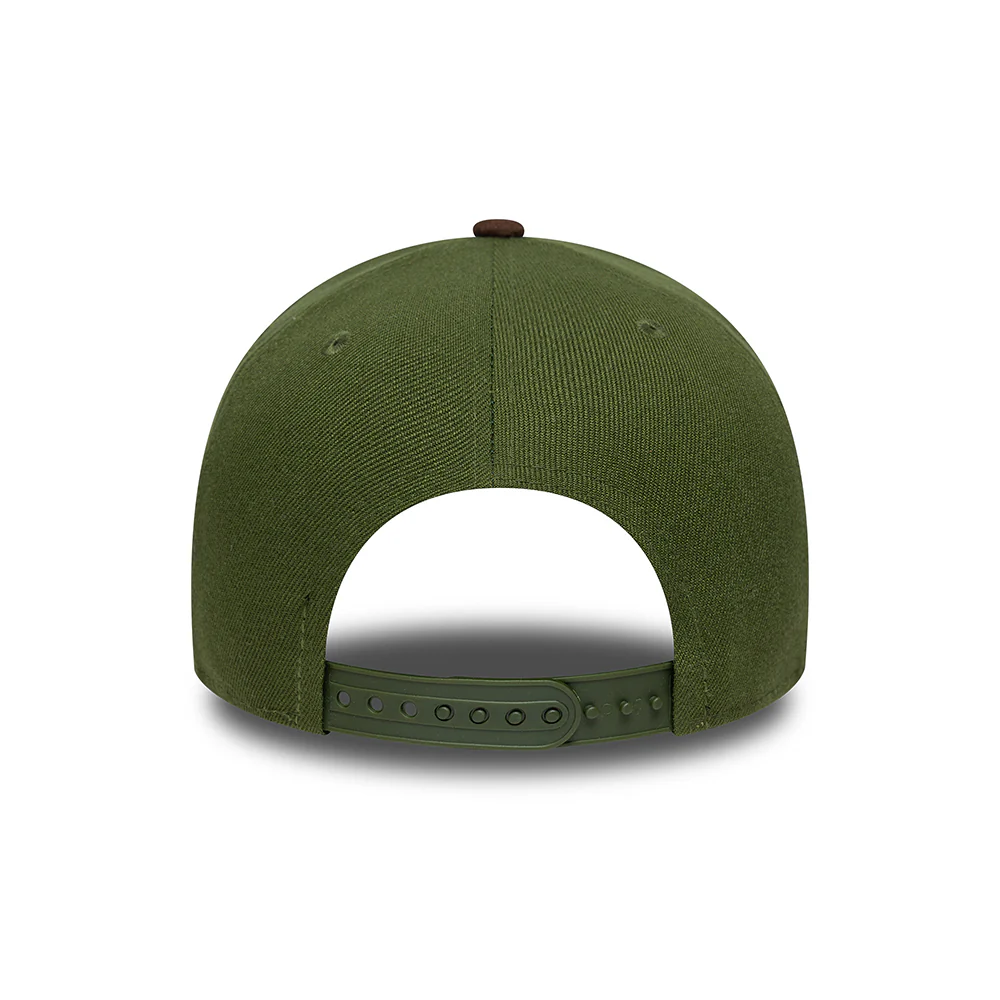 New Era 9FORTY A-Frame L.A. Dodgers Snapback Cap MLB Suede Visor - Moosgrün-Braun - Image 4