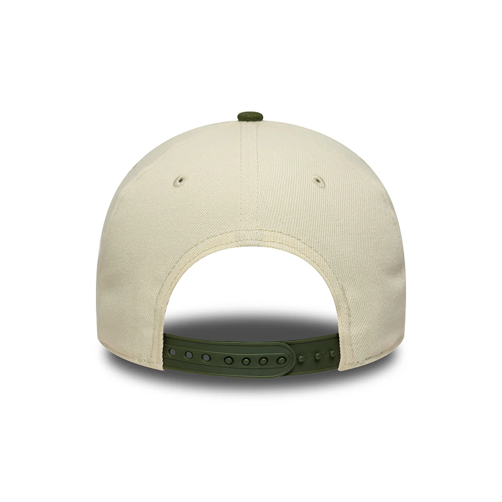 New Era 9FORTY A-Frame L.A. Dodgers Snapback Cap - MLB World Series Patch - Cremefarben-Moosgrün - Image 5