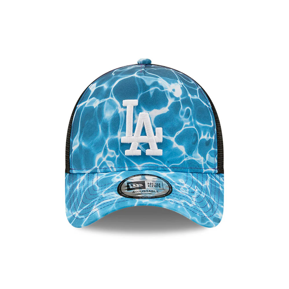 New Era 9FORTY A-Frame L.A. Dodgers Trucker Cap - MLB Summer City - Blau-Schwarz - Image 2