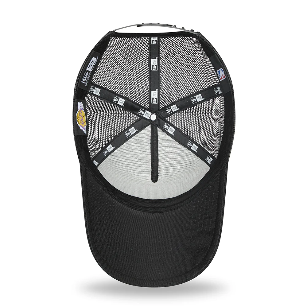 New Era 9FORTY A-Frame L.A. Lakers Trucker Cap - NBA Black Base - Schwarz - Image 5