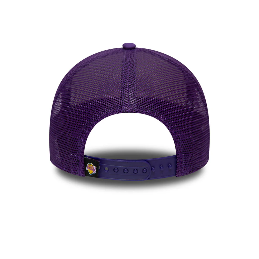 New Era 9FORTY A-Frame L.A. Lakers Trucker Cap - NBA Team Arch - Lila-Weiß - Image 2