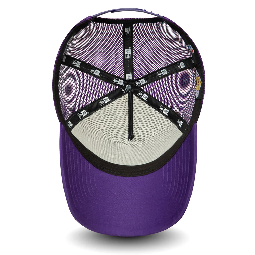 New Era 9FORTY A-Frame L.A. Lakers Trucker Cap - NBA Team Arch - Lila-Weiß - Image 3