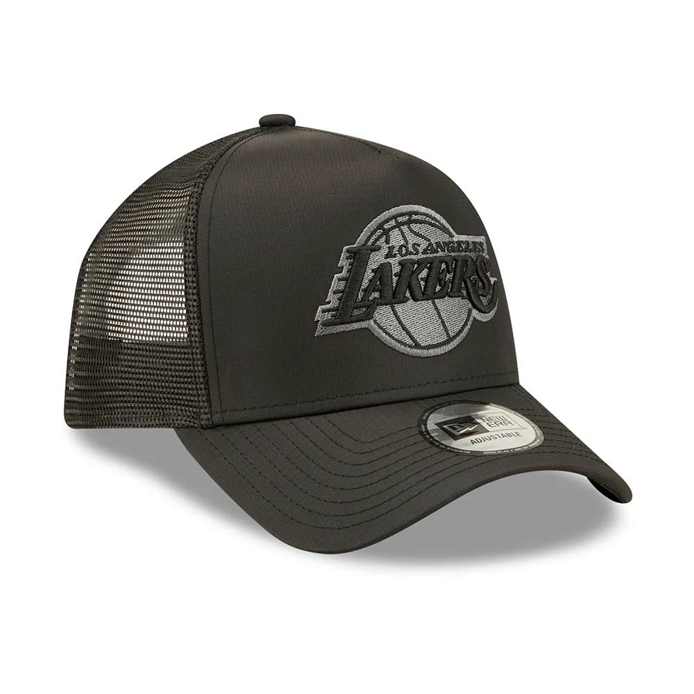 New Era 9FORTY A-Frame L.A. Lakers Trucker Cap - NBA Tonal Black - Schwarz - Image 3