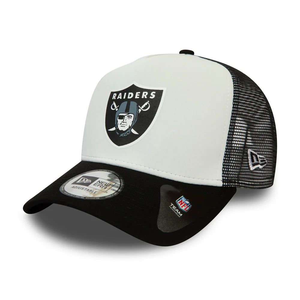 New Era 9FORTY A-Frame Las Vegas Raiders Trucker Cap - NFL Team Colour Block - Schwarz-Weiß
