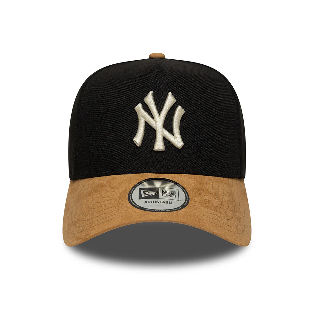 New Era 9FORTY A-Frame New York Yankees Snapback Cap - MLB Suede Visor - Schwarz-Kamel - Image 2