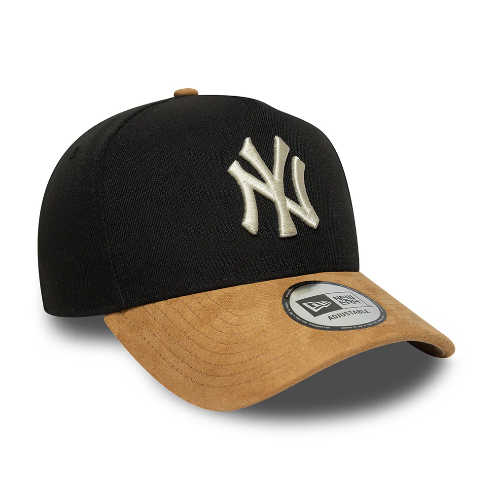 New Era 9FORTY A-Frame New York Yankees Snapback Cap - MLB Suede Visor - Schwarz-Kamel - Image 3