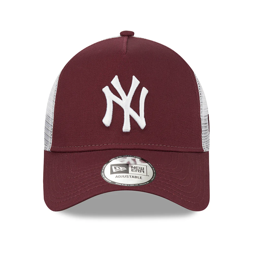 New Era 9FORTY A-Frame New York Yankees Trucker Cap - MLB League Essential II - Kastanienbraun-Weiß - Image 2