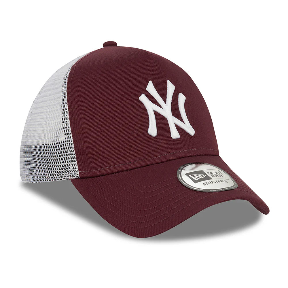 New Era 9FORTY A-Frame New York Yankees Trucker Cap - MLB League Essential II - Kastanienbraun-Weiß - Image 3