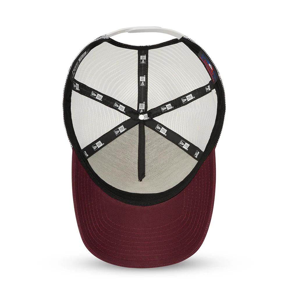 New Era 9FORTY A-Frame New York Yankees Trucker Cap - MLB League Essential II - Kastanienbraun-Weiß - Image 5