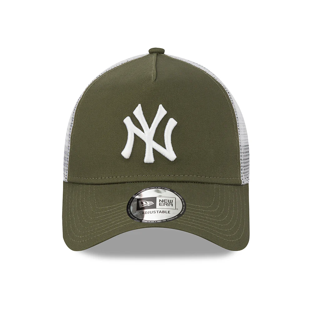 New Era A-Frame New York Yankees Trucker Cap - MLB League Essential II - Olivgrün-Weiß - Image 2