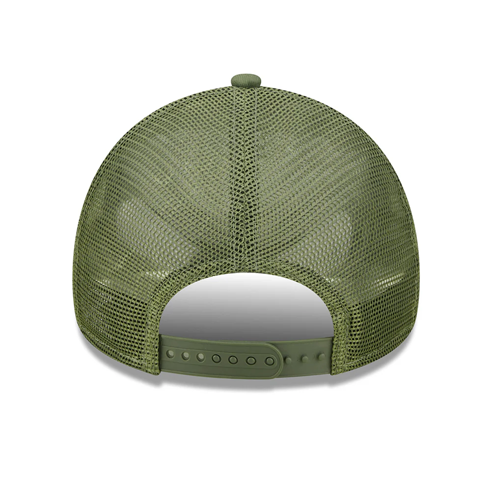 New Era 9FORTY A-Frame New York Yankees Trucker Cap - MLB Tonal Mesh - Olivgrün - Image 4