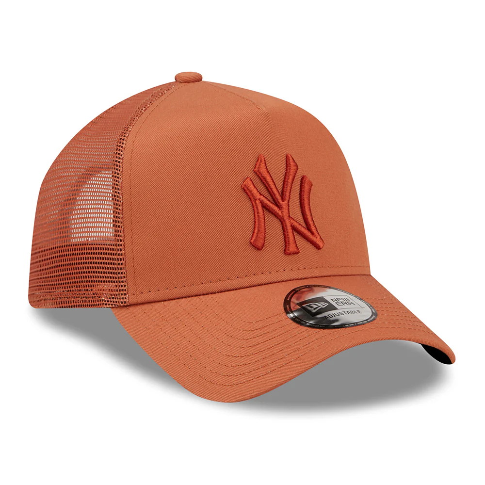 New Era 9FORTY A-Frame New York Yankees Trucker Cap - MLB Tonal Mesh - Rostrot - Image 3