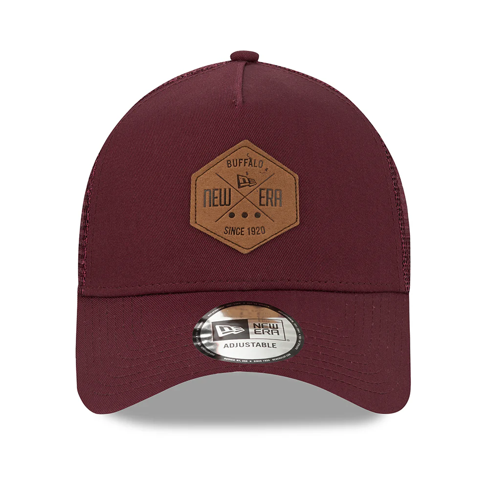 New Era 9FORTY A-Frame Trucker Cap - Heritage Patch - Kastanienbraun - Image 2