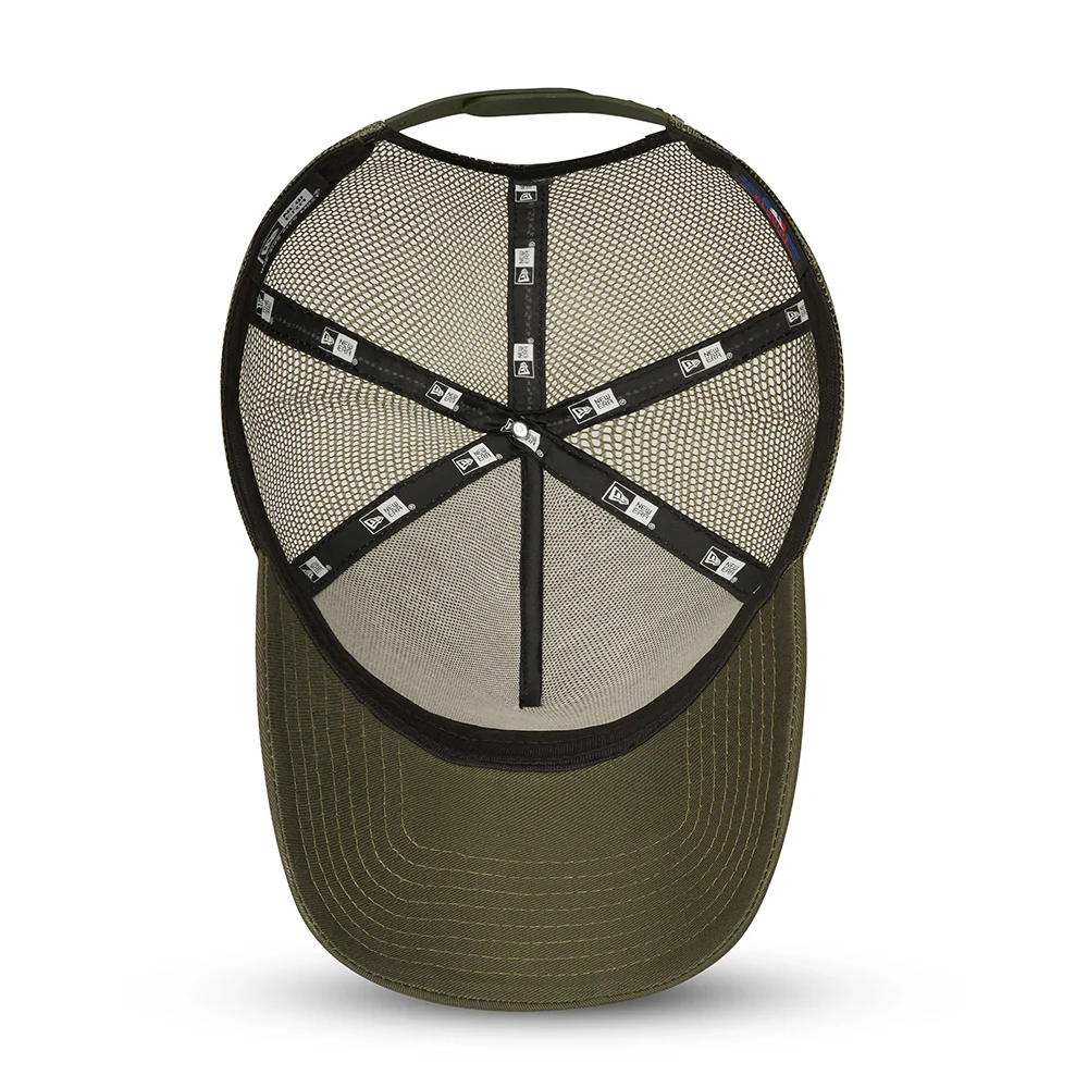 New Era 9FORTY A-Frame Trucker Cap - Heritage Patch - Olivgrün - Image 5