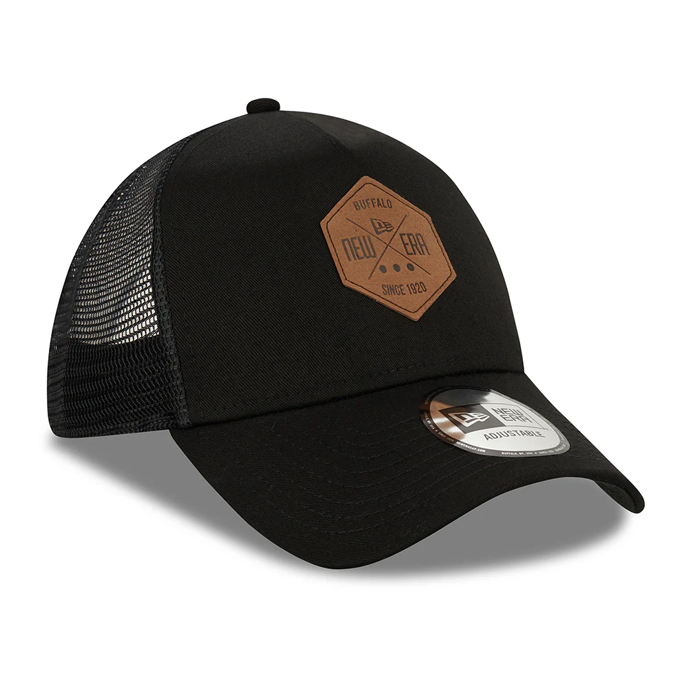 New Era 9FORTY A-Frame Trucker Cap - Heritage Patch - Schwarz - Image 3