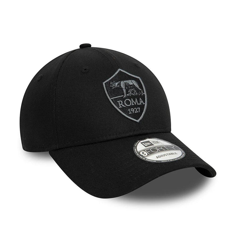 New Era 9FORTY AS Roma Baseball Cap - Tonal - Schwarz - Image 3