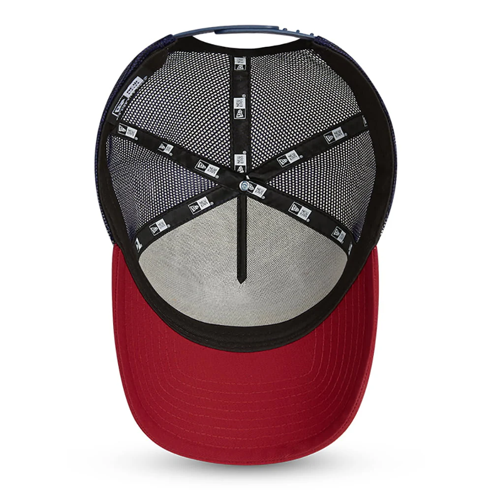 New Era 9FORTY Atletico Madrid Trucker Cap - Rubber Logo - Marineblau-Rot - Image 3