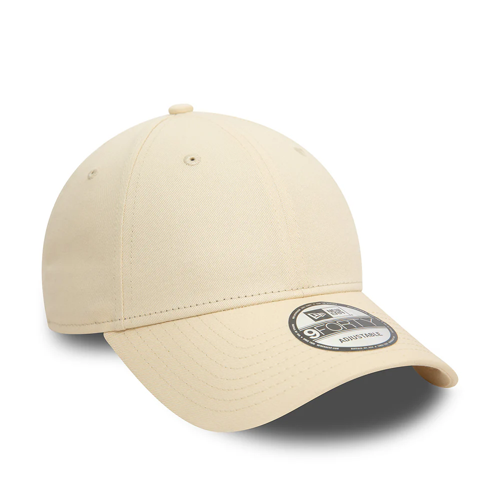New Era 9FORTY Blank Baseball Cap aus Baumwolle - NE Essential - Creme - Image 3