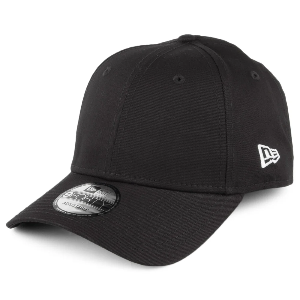 New Era 9FORTY Blank Baseball Cap - Flag Collection - Schwarz