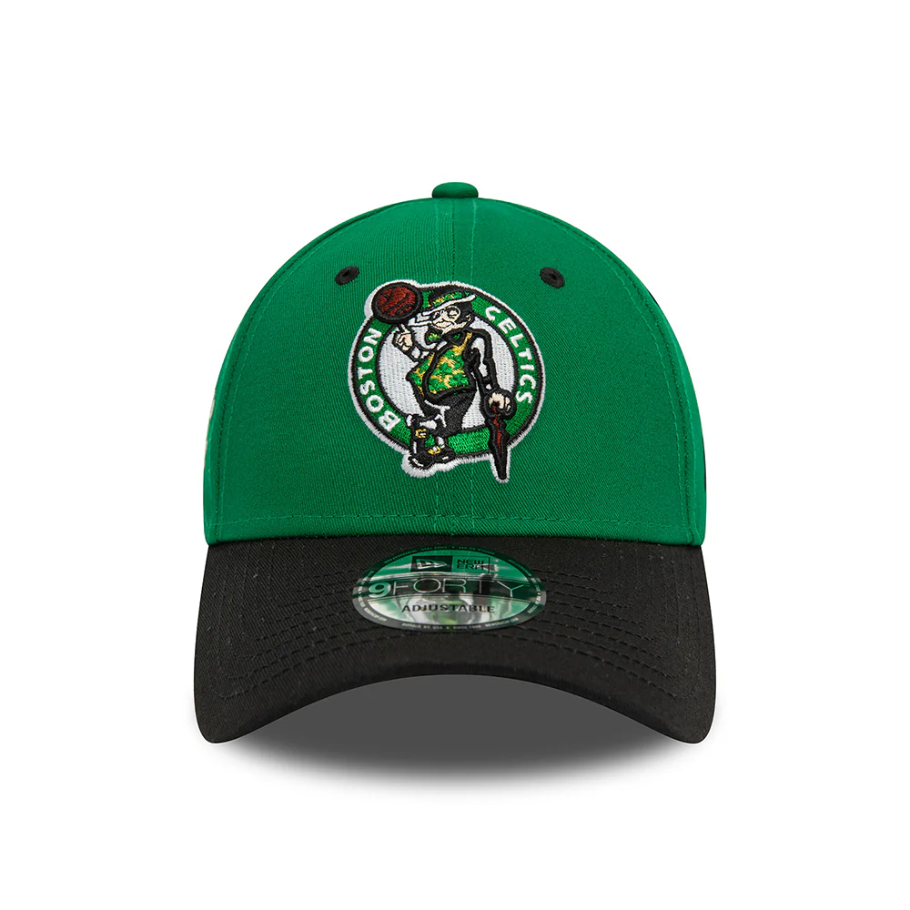 New Era 9FORTY Boston Celtics Baseball Cap - NBA Side Patch - Grün-Schwarz - Image 2
