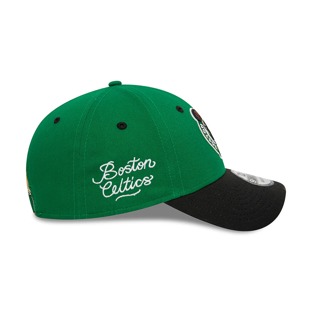 New Era 9FORTY Boston Celtics Baseball Cap - NBA Side Patch - Grün-Schwarz - Image 4