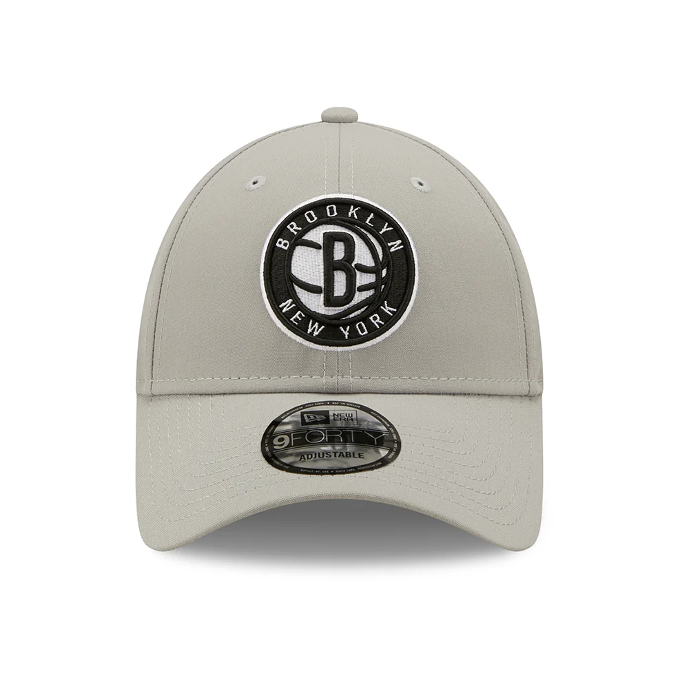 New Era 9FORTY Brooklyn Nets Baseball Cap - NBA Monochrome - Grau - Image 2
