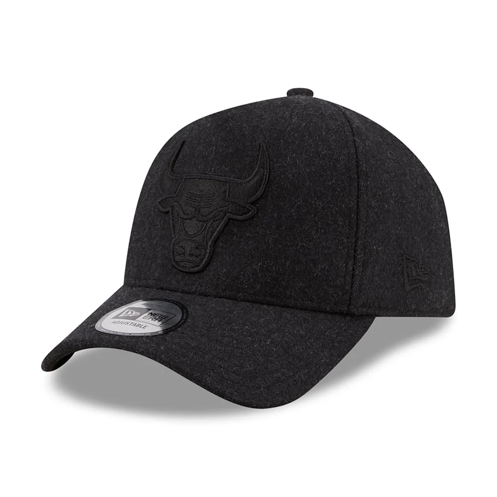 New Era 9FORTY Chicago Bulls Baseball Cap - NBA Melton E-Frame - Schwarz