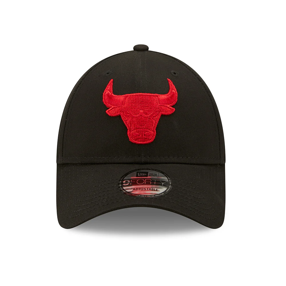 New Era 9FORTY Chicago Bulls Baseball Cap - NBA Neon Pack - Schwarz-Rot - Image 2
