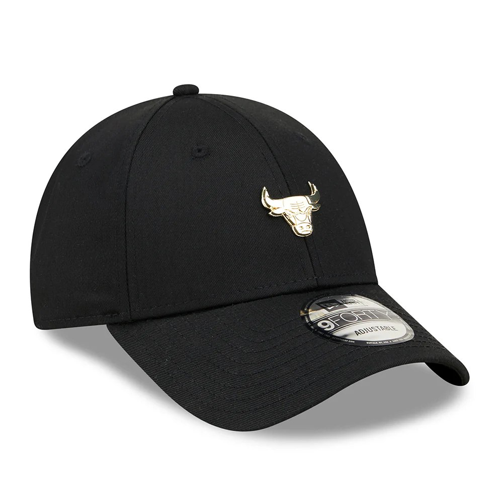 New Era 9FORTY Chicago Bulls Baseball Cap - NBA Pin - Schwarz - Image 3
