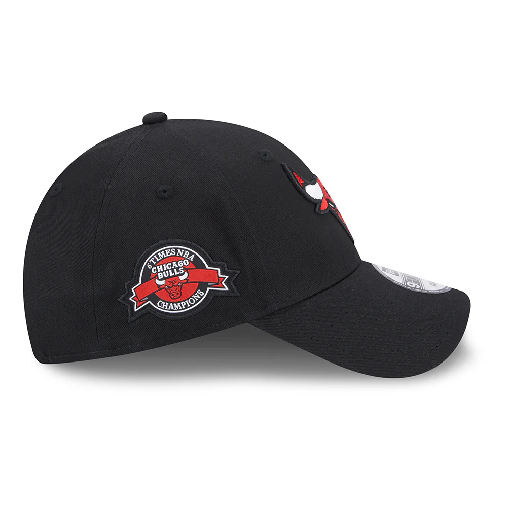 New Era 9FORTY Chicago Bulls Baseball Cap - NBA Team Side Patch - Schwarz - Image 4
