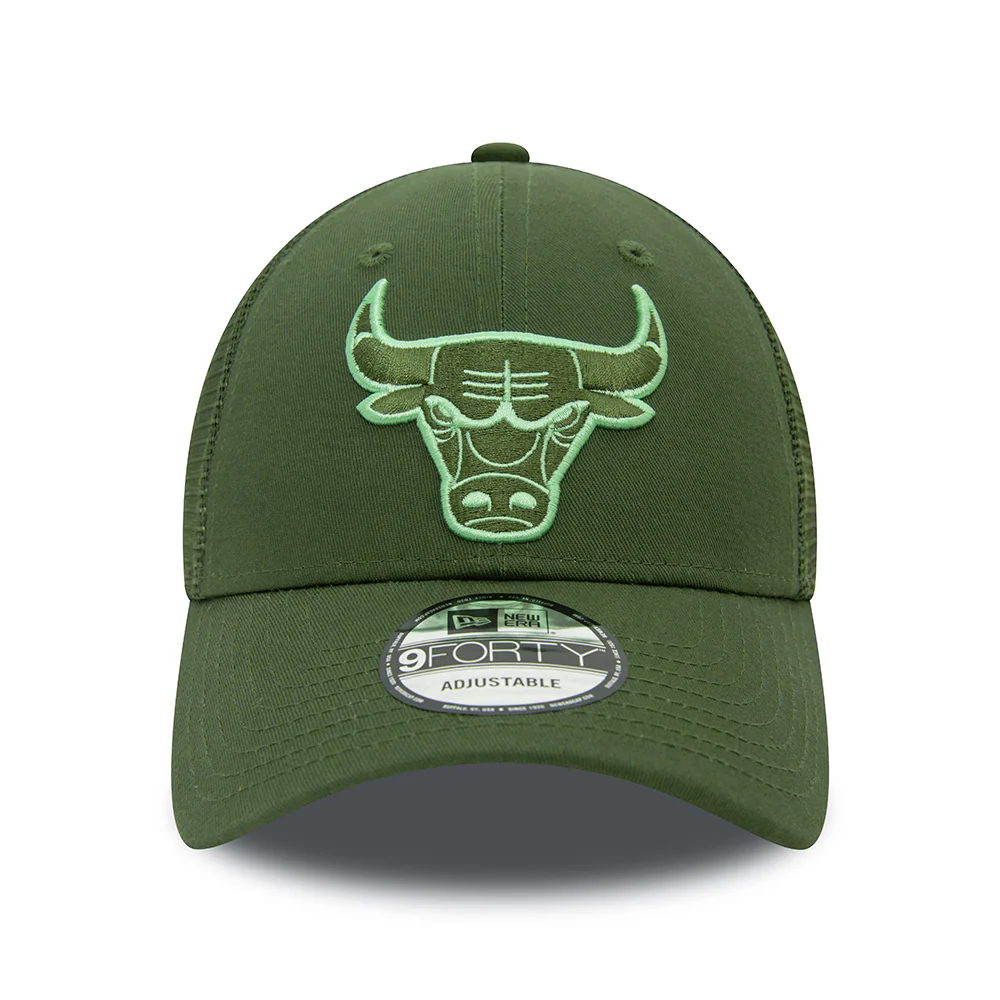 New Era 9FORTY Chicago Bulls Trucker Cap - NBA Seasonal - Olivgrün-Grün - Image 2