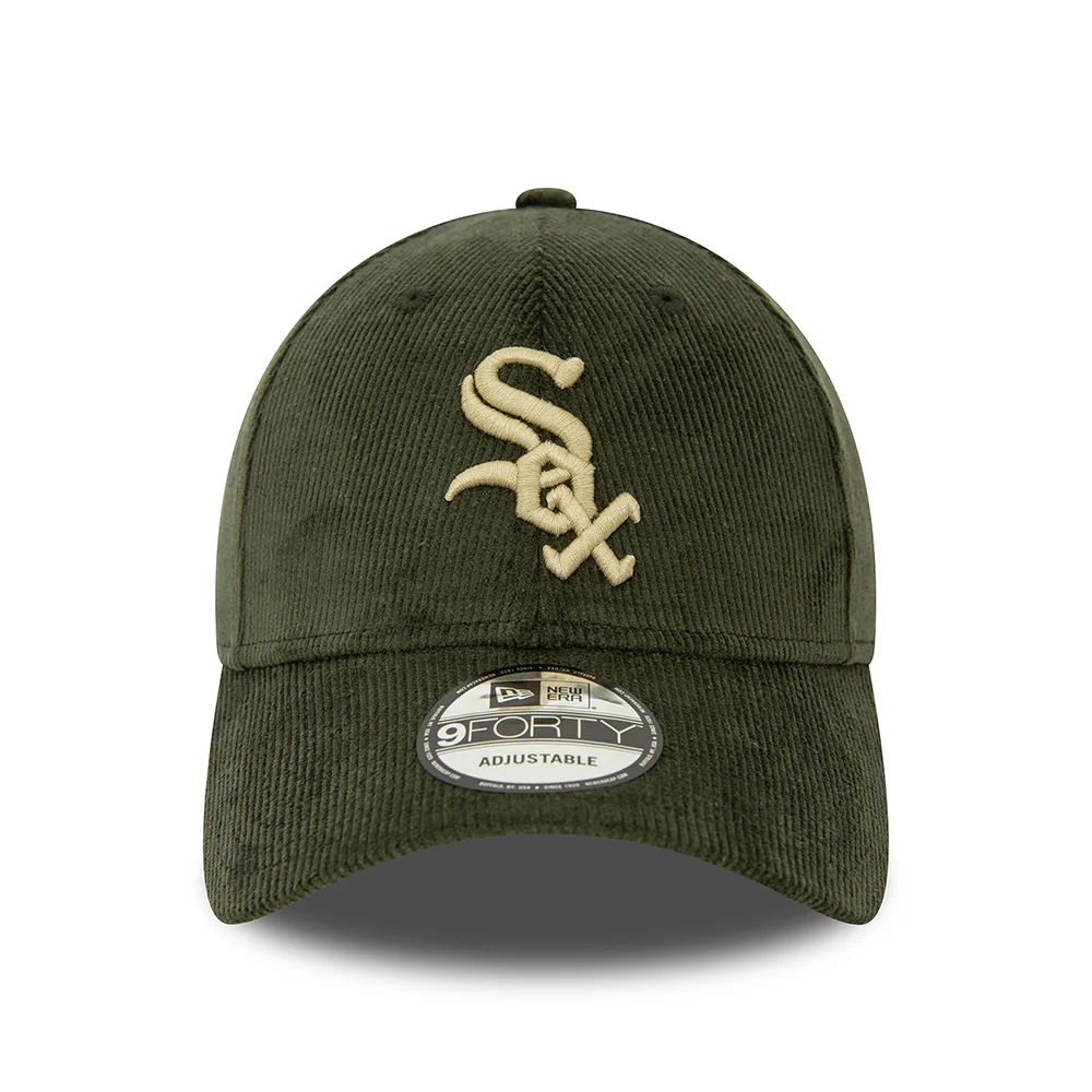 New Era 9FORTY Chicago White Sox Baseball Cap - MLB Cord - Olivgrün-Steingrau - Image 2