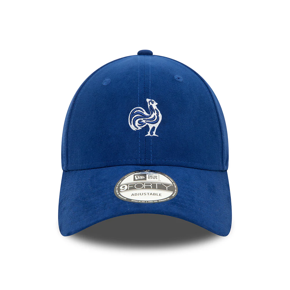 New Era 9FORTY Federation of Rugby Baseball Cap - Faux Suede - Königsblau - Image 2