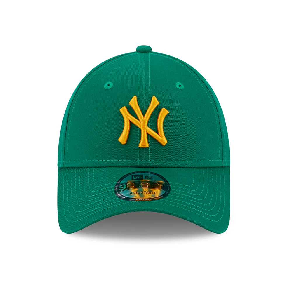 New Era 9FORTY New York Yankees Baseball Cap - MLB League Essential II - Malachitgrün-Gelb - Image 2