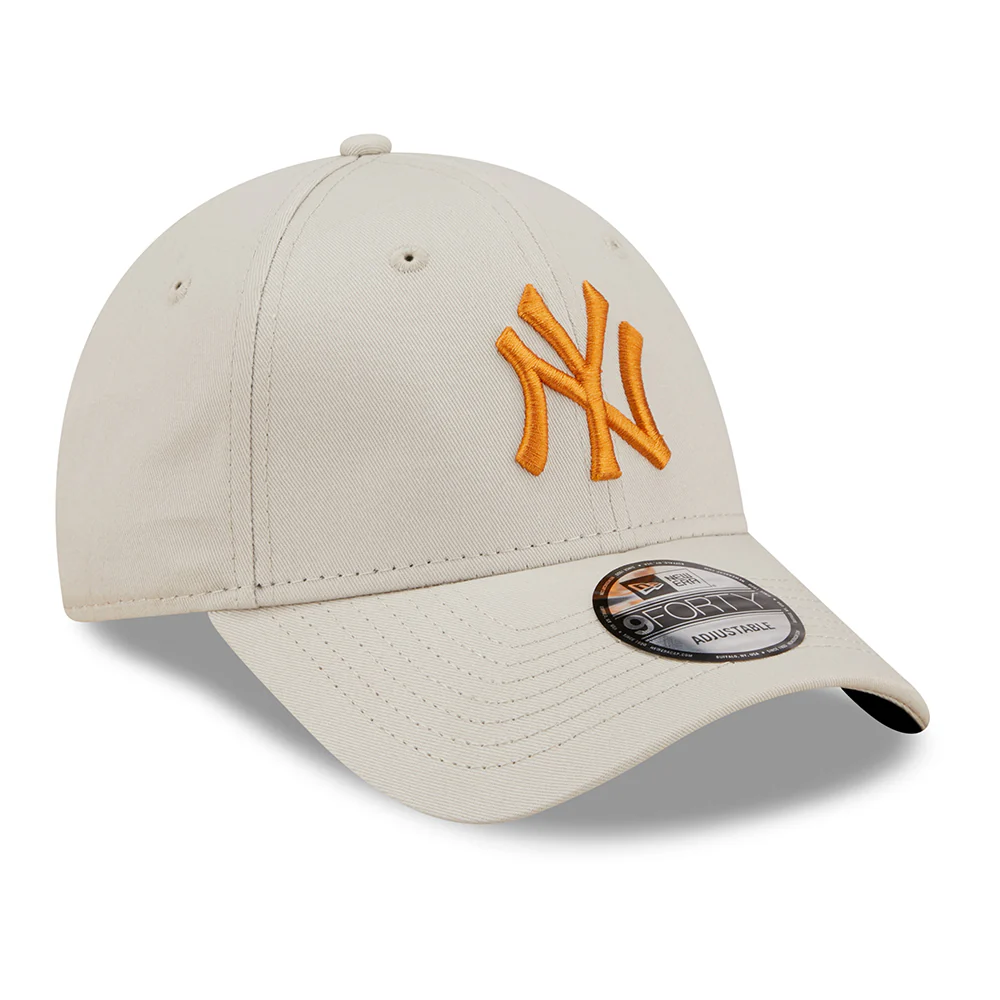 New Era 9FORTY II New York Yankees Baseball Cap - MLB League Essential - Steingrau-Orange - Image 3