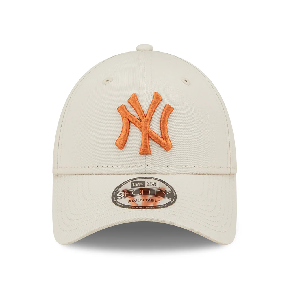 New Era 9FORTY New York Yankees Baseball Cap - MLB League Essential II - Steingrau-Verbranntes Orange - Image 2